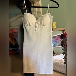 Off white mini bodycon dress